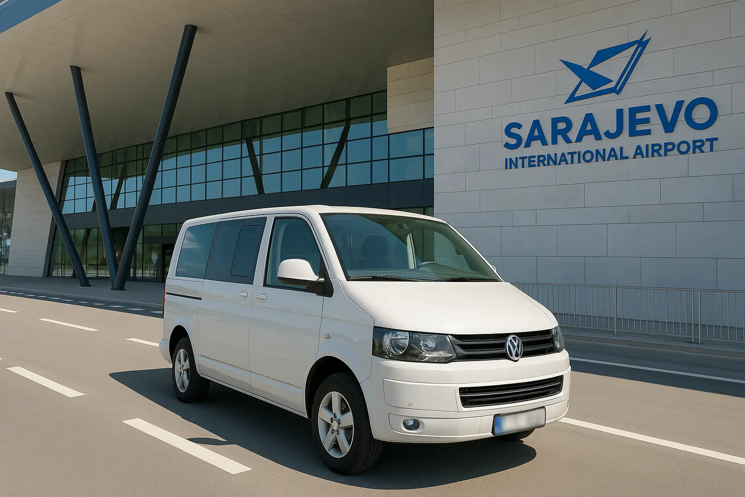 Volkswagen Caravelle black van exterior